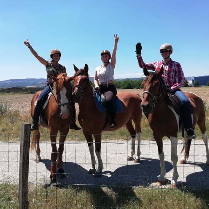 Balade à poney et cheval adulte et enfant